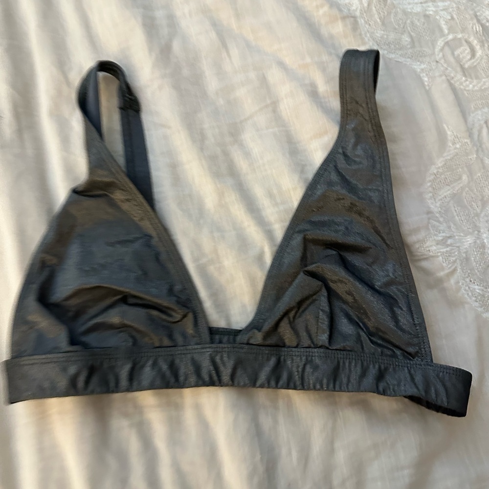 Zimmermann Separates Sculpt Metallic Bikini Top